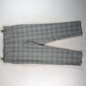Retrology Women's Gray Plaid Academia‎ Straight Leg Office Pants Size XL